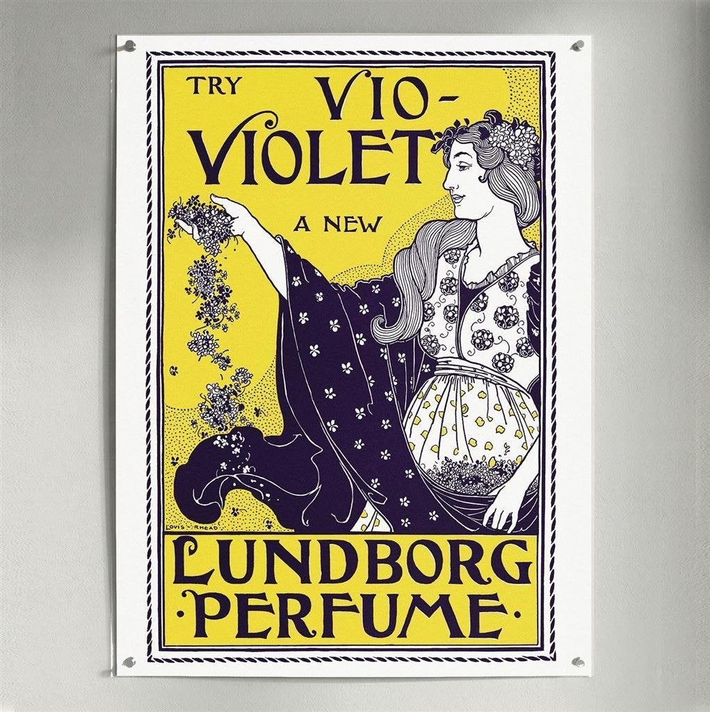 Louis Rhead Lundborg Parfum giclee kunst poster, Verzenden