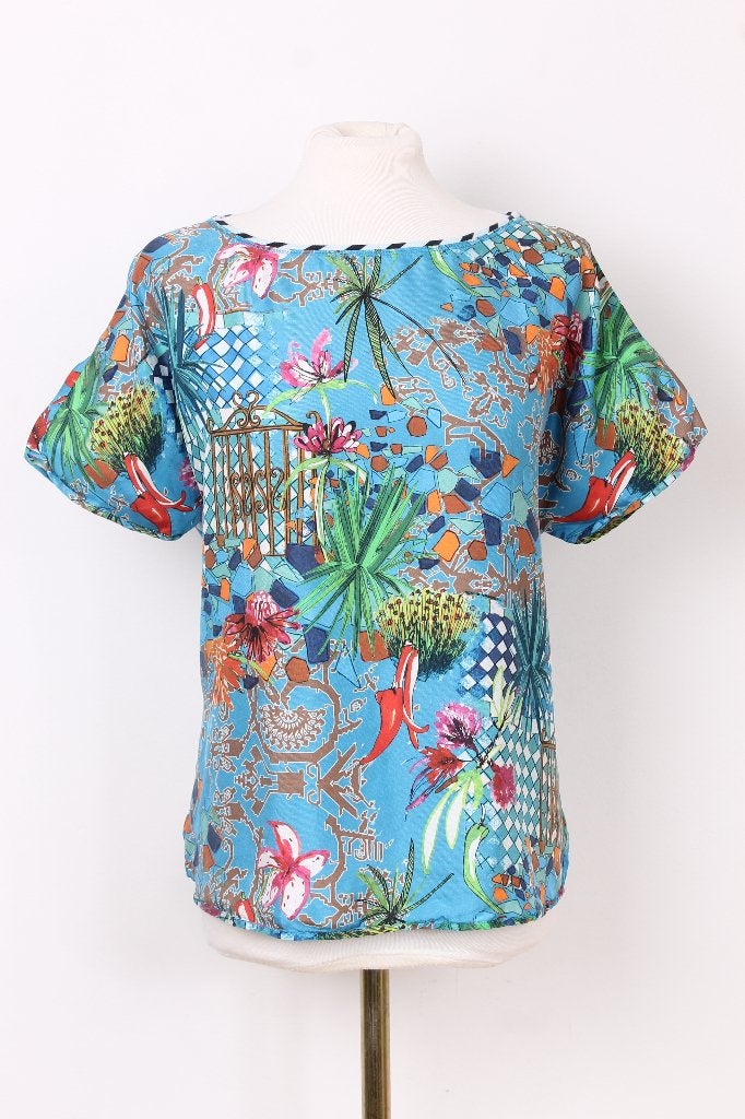 100% zijde tuniek van Marc Cain maat 40, Maat 38/40 (M), Blauw, Ophalen of Verzenden, Zo goed als nieuw