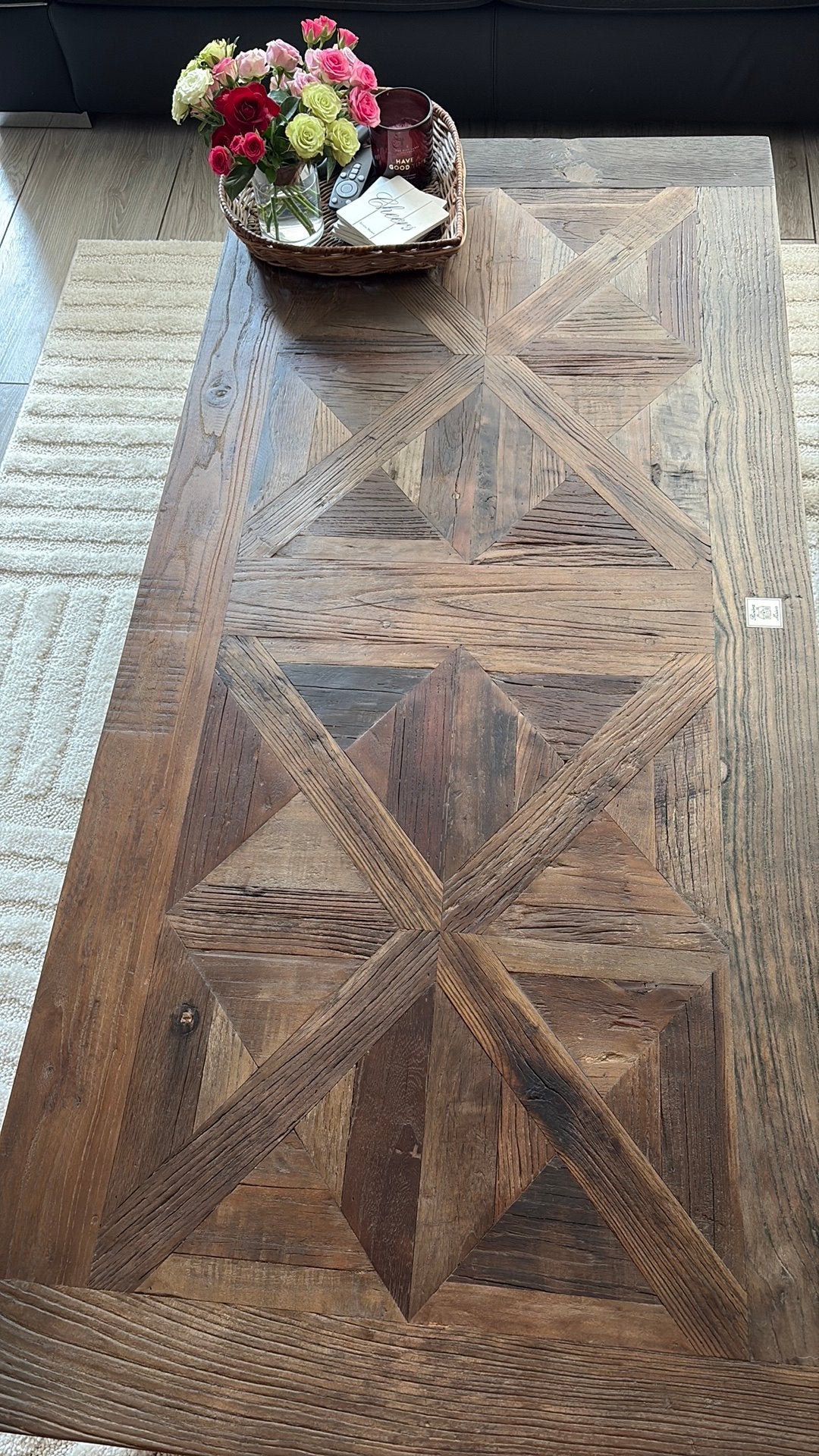 Mooie Riviera Maison Chateau Chassigny salontafel 150x70 cm, Ophalen, 50 – 75, Gebruikt, 100 tot 150 cm