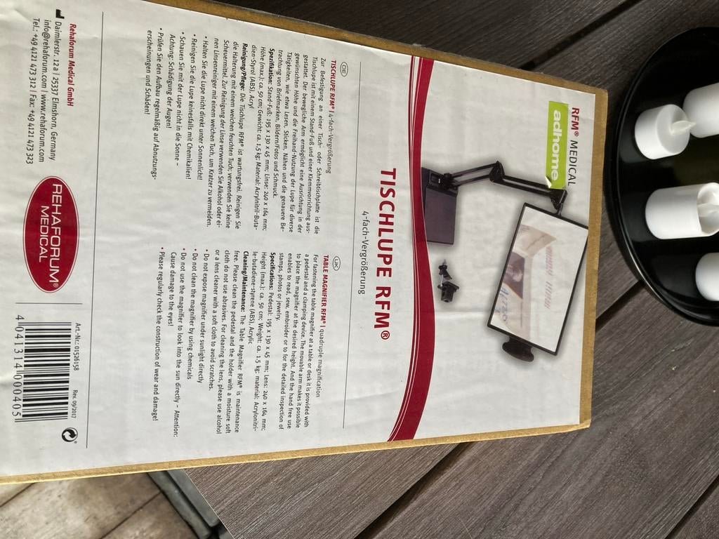 Tafelloep RFM met 4-voudige vergroting, Ophalen of Verzenden, Nieuw, Vergrootglas of Loep