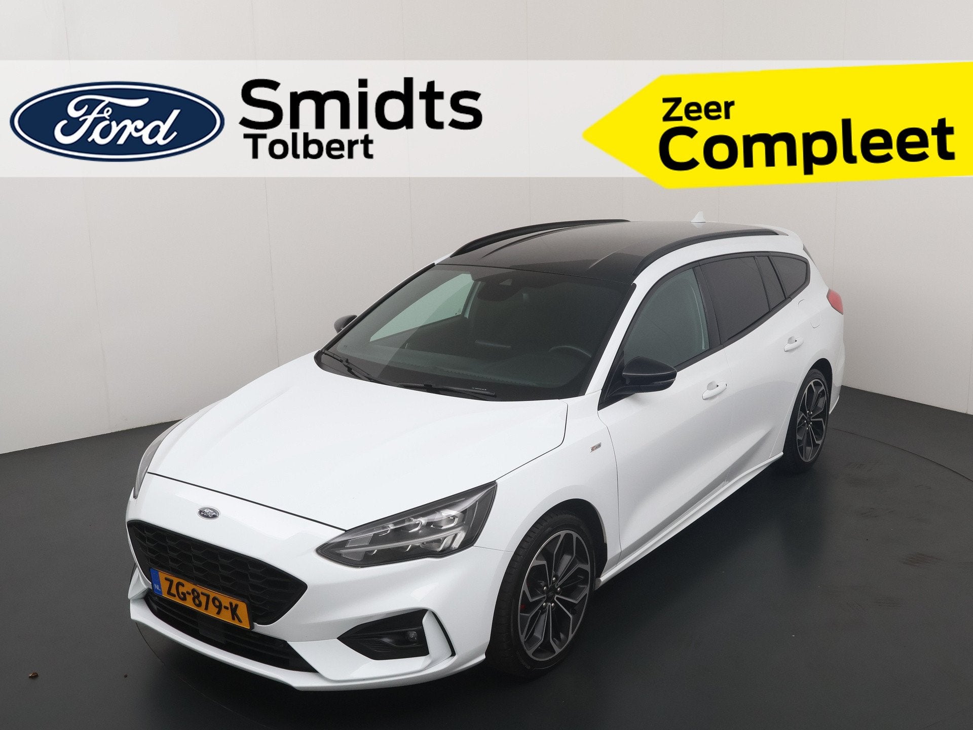 Ford FOCUS Wagon 125PK EcoBoost ST Line Business | Trekhaak, Gebruikt, 1283 kg, Wit, Origineel Nederlands