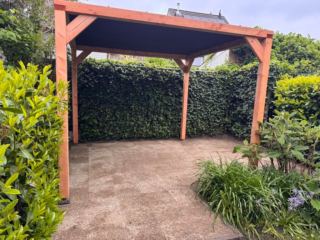 Zijdoek douglas pergola 324x252 nieuw in doos (nw €400), Tuin en Terras, Overkappingen, Ophalen, Nieuw, Tuinpaviljoen