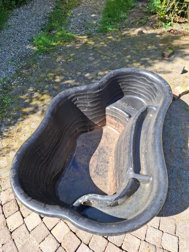 Zwarte kunststof vijverbak, ca. 140x90x40 cm, Tuin en Terras, Vijvers, Ophalen, Gebruikt