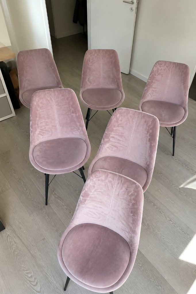 6 eetkamer stoelen - ZGAN, Ophalen, Overige kleuren, Zo goed als nieuw, Stof