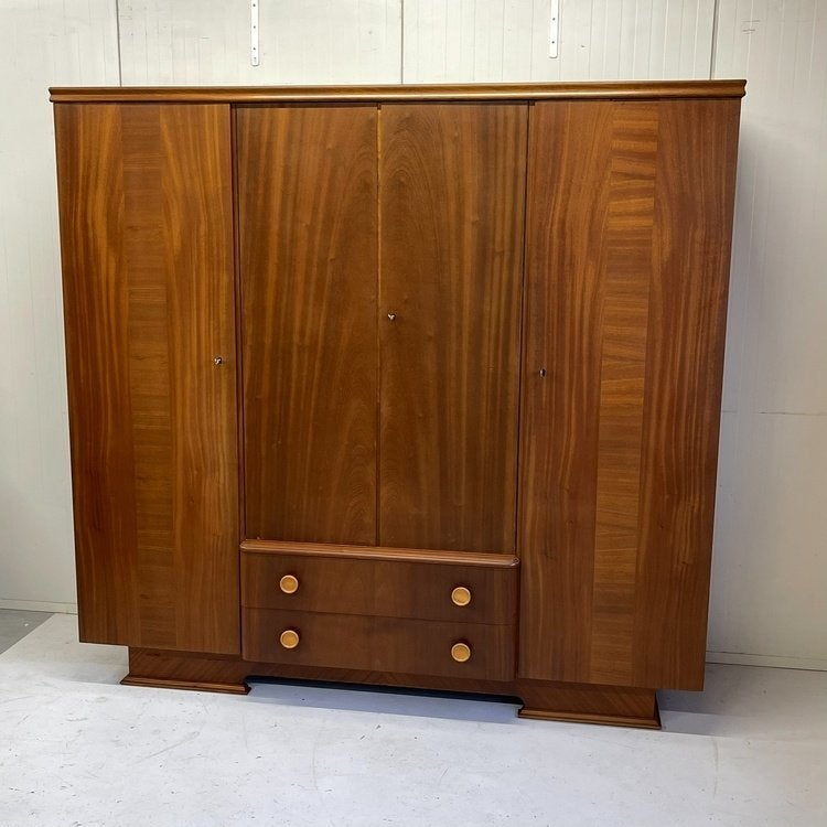 Prachtige grote Art Deco vintage kledingkast hang leg lades!, Gebruikt, Overige materialen, 150 tot 200 cm, Onbekend