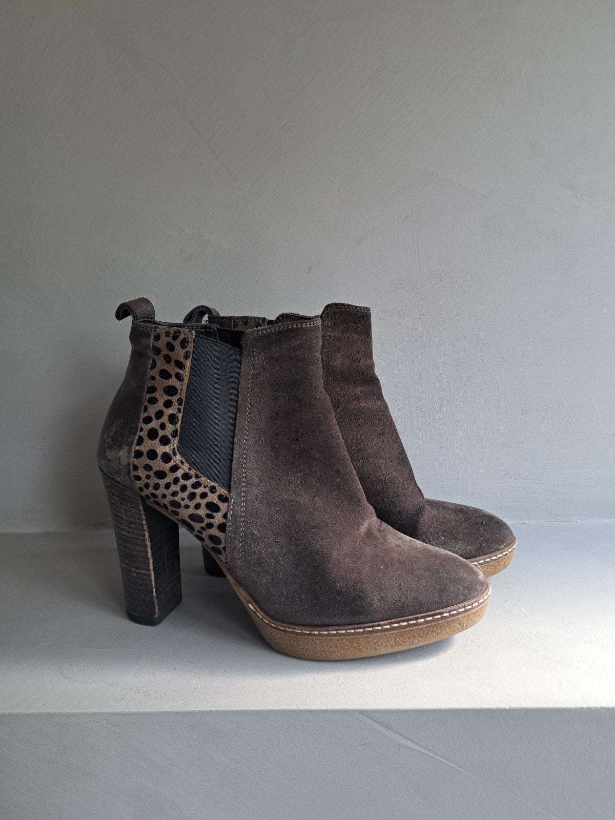 Maripe enkellaarsjes maat 39 - Bruin met luipaardprint, Kleding | Dames, Schoenen, Bruin, Lage of Enkellaarzen, Ophalen of Verzenden