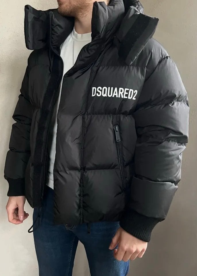 Originele Dsquared2 Puffer Jas Met Bon Maat L, Kleding | Heren, Ophalen of Verzenden, Zo goed als nieuw, Zwart