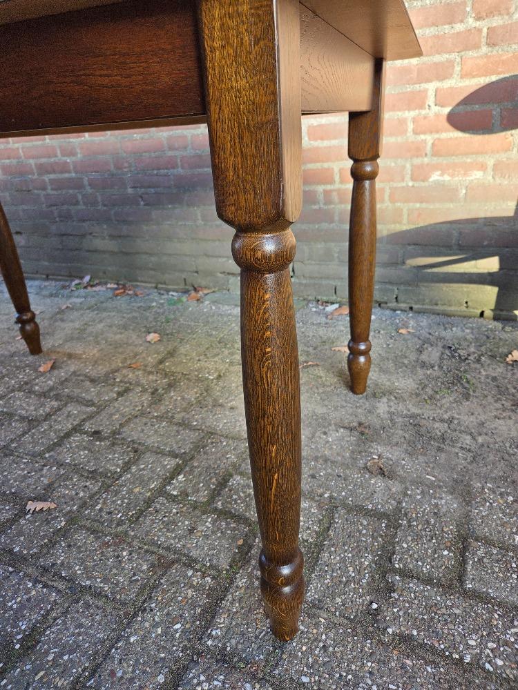 eettafel eiken donker 80 x 130 cm, Ophalen of Verzenden, 'T Olde Gre-j, Info@toldegrej.nl, Endepoelstraat 20f Didam