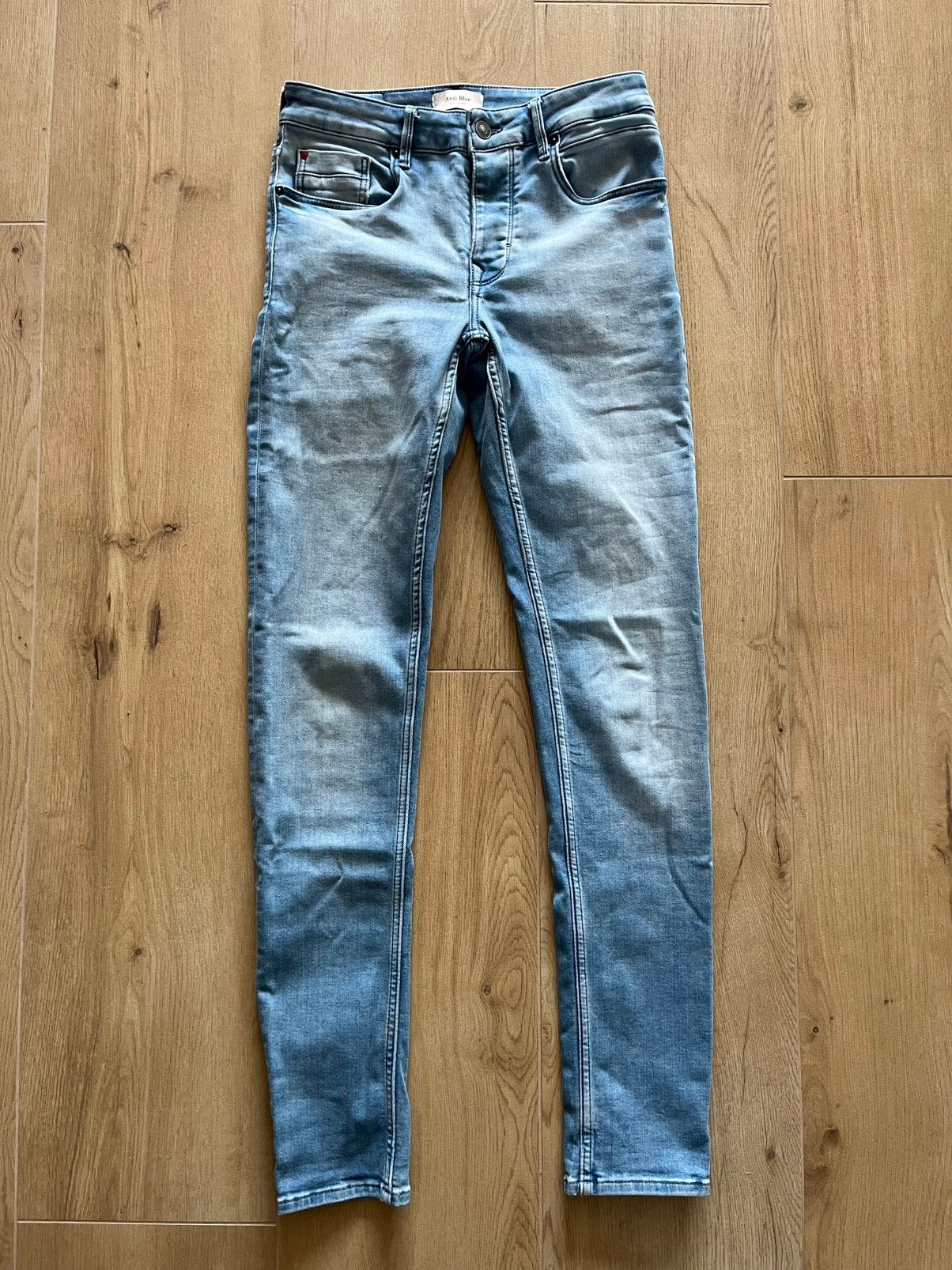 Skinny jeans lichtblauw | Heren | Maat W29/L34, Blauw, W32 (confectie 46) of kleiner, Ophalen of Verzenden, Zo goed als nieuw