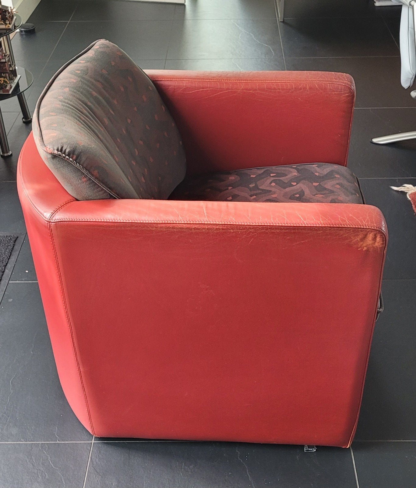 Te koop 2 leren LEOLUX fauteuils, Ophalen, Gebruikt, Minder dan 75 cm, Leer