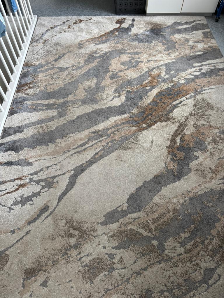 Mooi vloerkleed 200x 290, Bruin, 200 cm of meer, Ophalen of Verzenden, Zo goed als nieuw