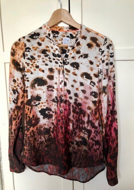 Panterprint blouse Emily van den Bergh maat 36, Meerkleurig, Van den berg, Ophalen of Verzenden, Zo goed als nieuw