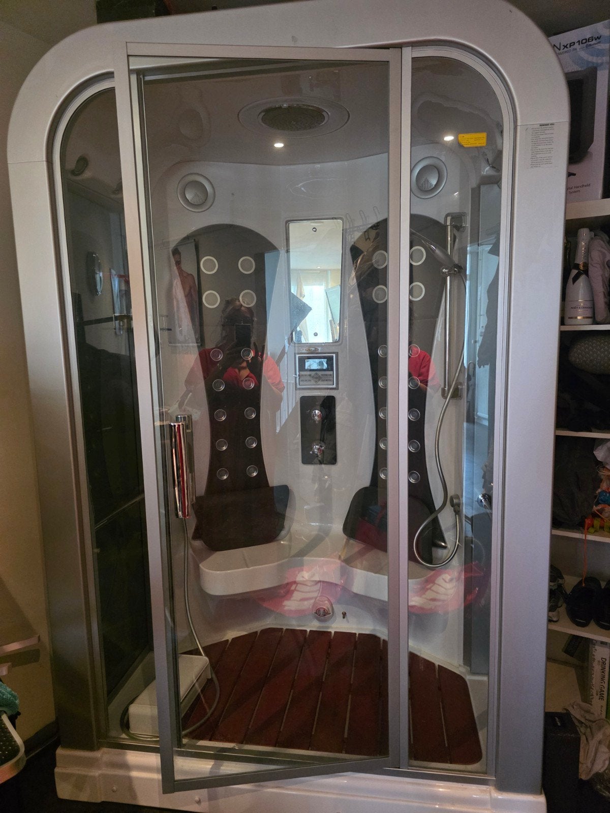 Douchecabine voor 2 personen - handig voor de klusser, Ophalen of Verzenden, Gebruikt, Glas, Douche