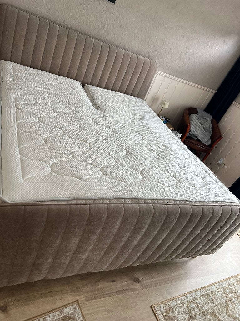 Split-topper 180x200, Ophalen, Tweepersoons, Zo goed als nieuw, Matras