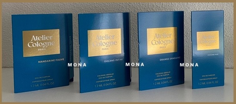 Atelier Cologne set 4 niche parfum samples proefjes testers, Verzenden, Nieuw