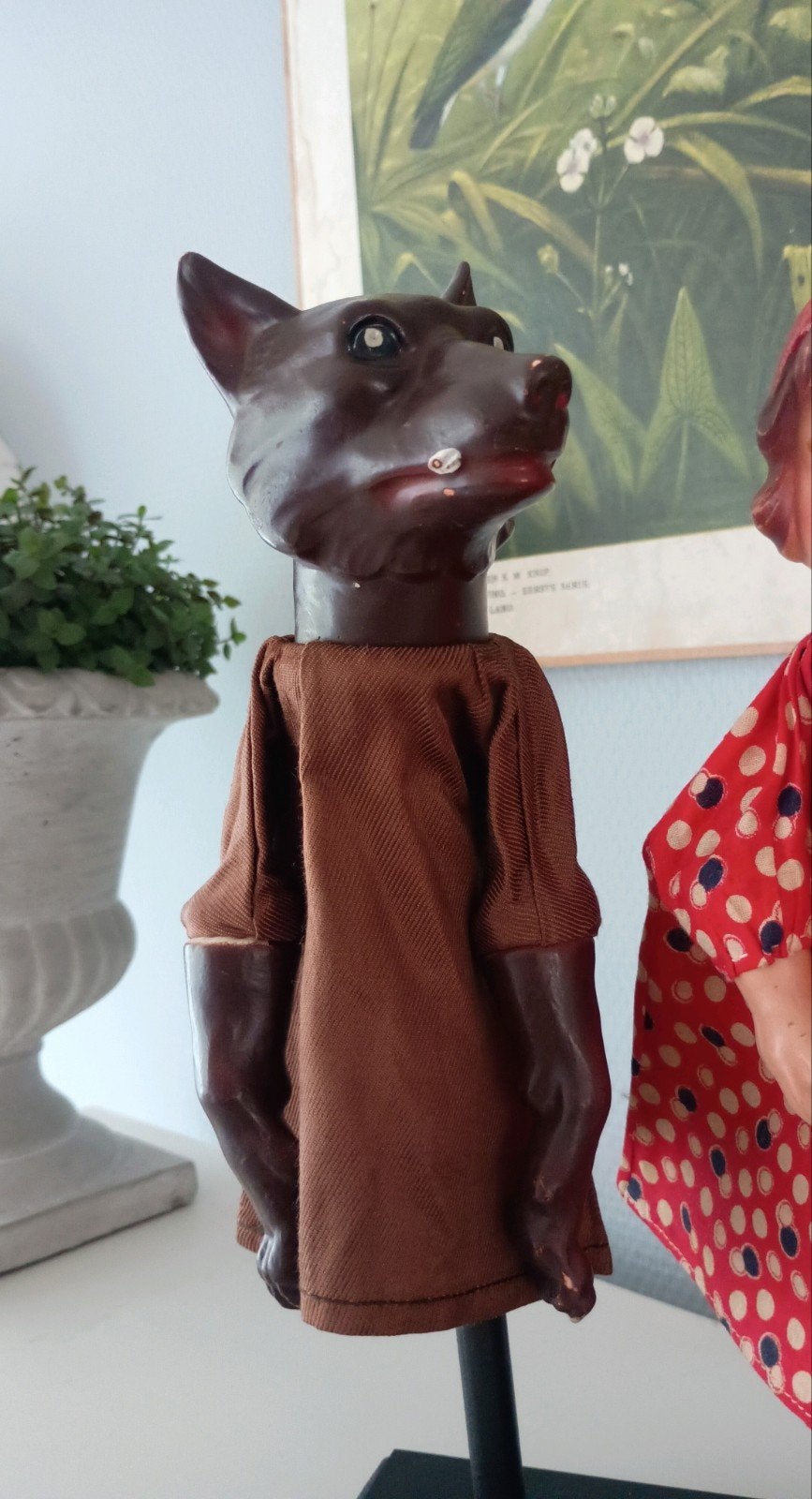 Beeusaert Deinze handpop; Grote boze wolf, Ophalen of Verzenden, Zo goed als nieuw, Pop