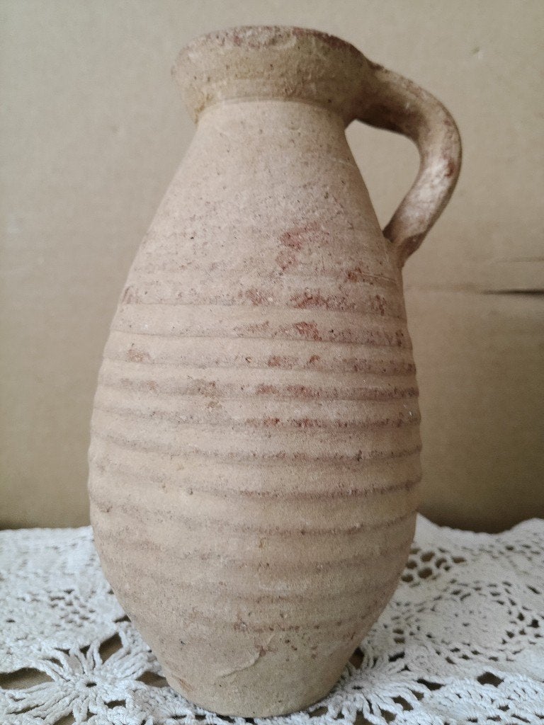 Bodemvondst 1e-3e eeuw Romeinse kan schenkkan wijn water17cm, Ophalen of Verzenden