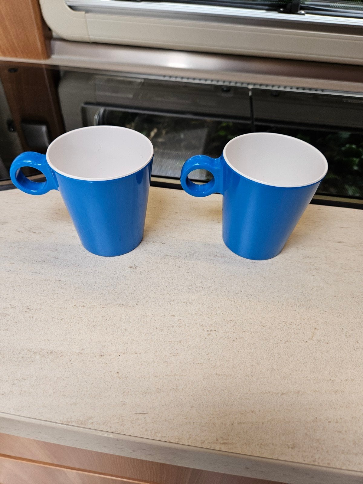 2 Rosti Mepal bekers, blauw, 180 ml, Caravans en Kamperen, Ophalen