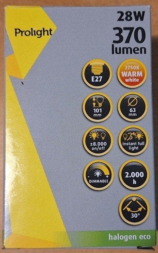 Prolight Halogeen Eco Spiegel Spot, Ophalen of Verzenden, Nieuw