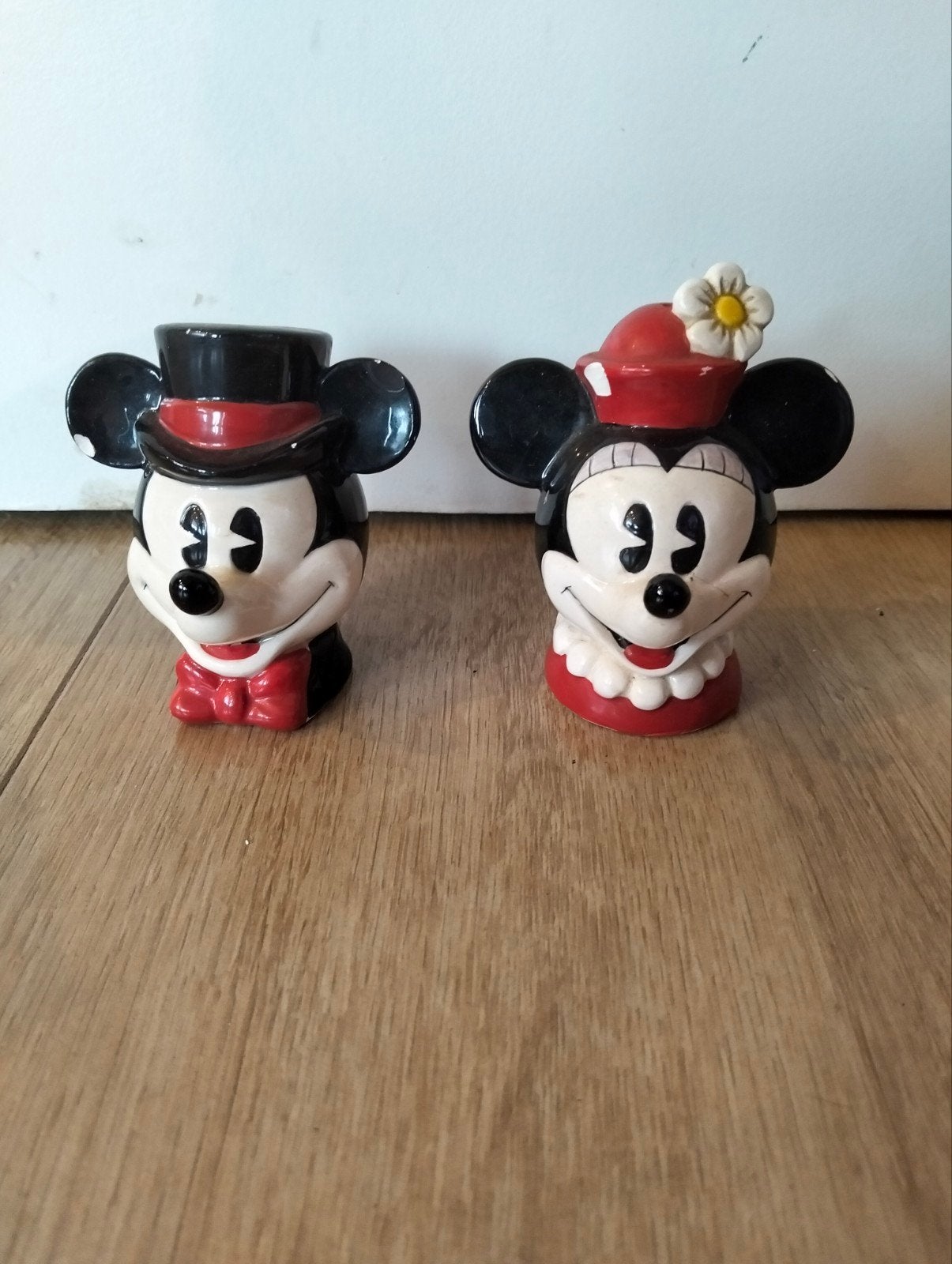 Vintage Disney Peper- en Zoutstel, Mickey & Minnie Mouse, Ophalen