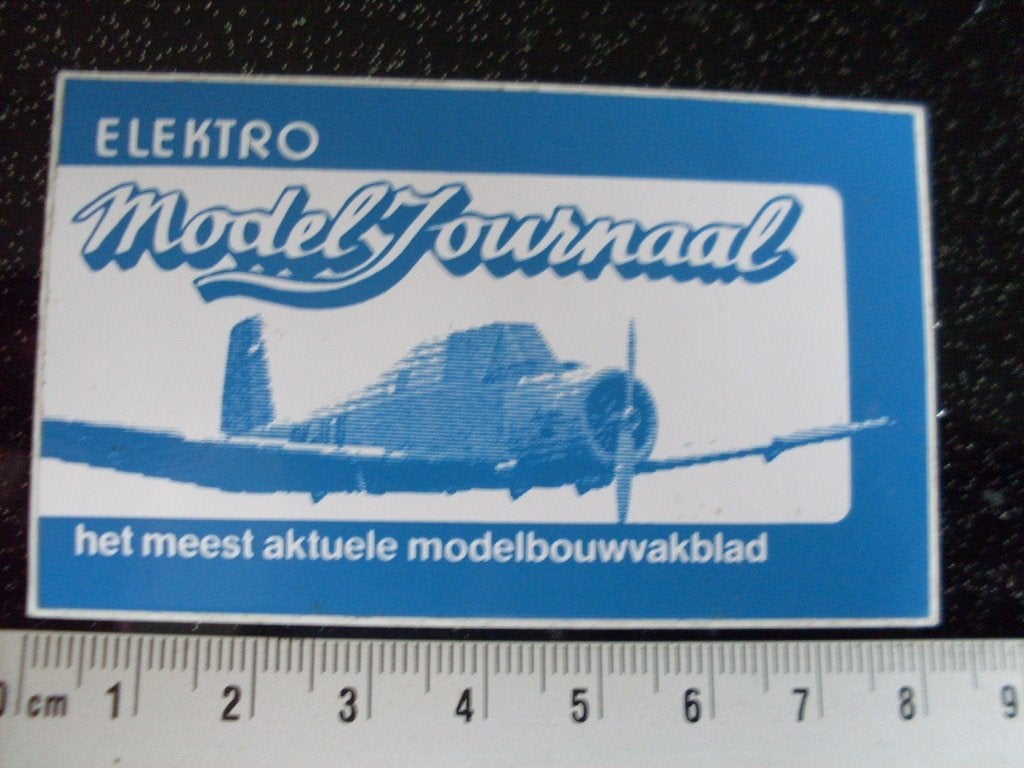 sticker elektro model journaal modelbouw vakblad tijdschrift, Verzenden, Zo goed als nieuw, Bedrijf of Vereniging
