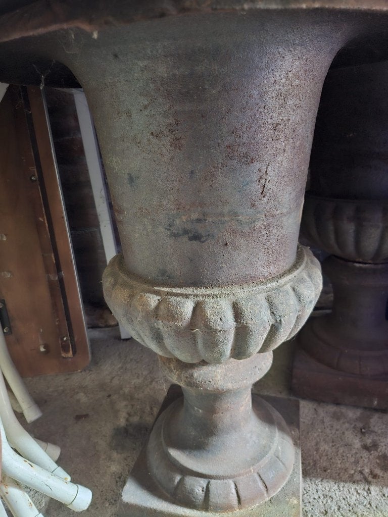 Gietijzeren bloempot brocante, Tuin en Terras, Ophalen, Gebruikt