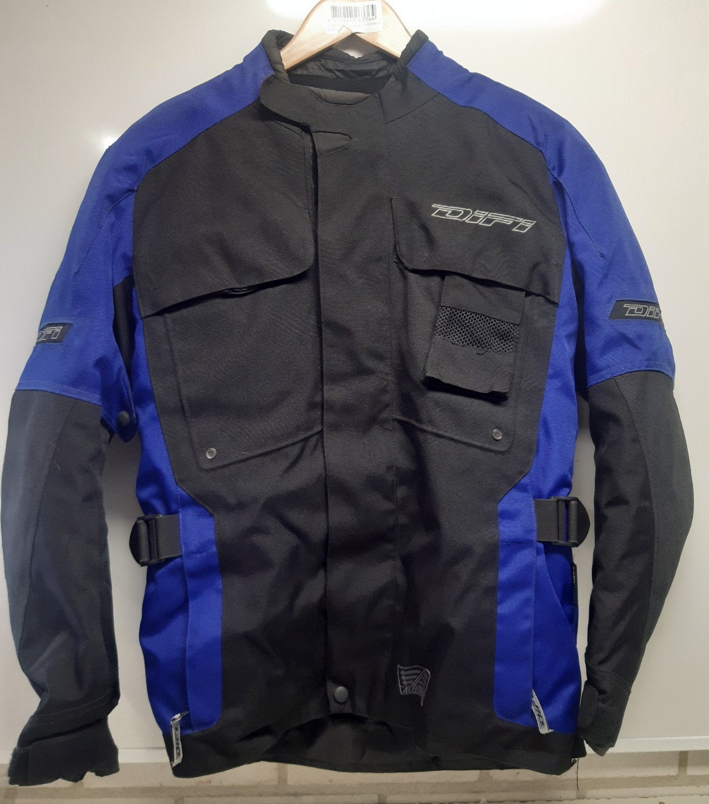 Difi Zwart/Blauwe Motorjas - Maat S - Als nieuw, Motoren, Jas | textiel, Heren, Difi, Ophalen of Verzenden