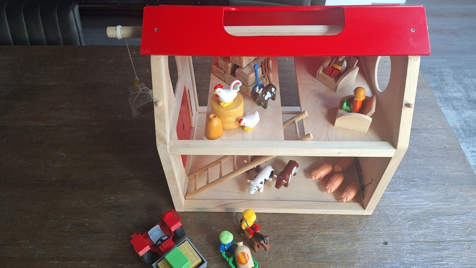 Houten Speelgoedboerderij met Accessoires, Kinderen en Baby's, Ophalen of Verzenden, Gebruikt