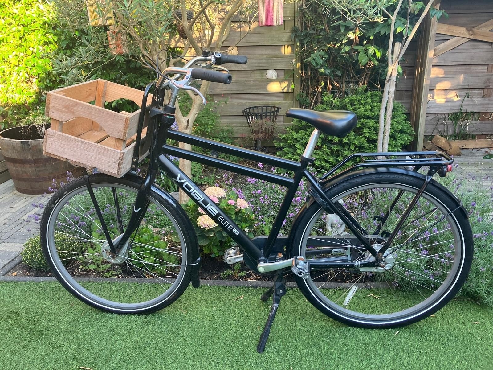Vogue Elite transportfiets 54 inch met krat, Velgrem, Versnellingen, Ophalen, Overige merken