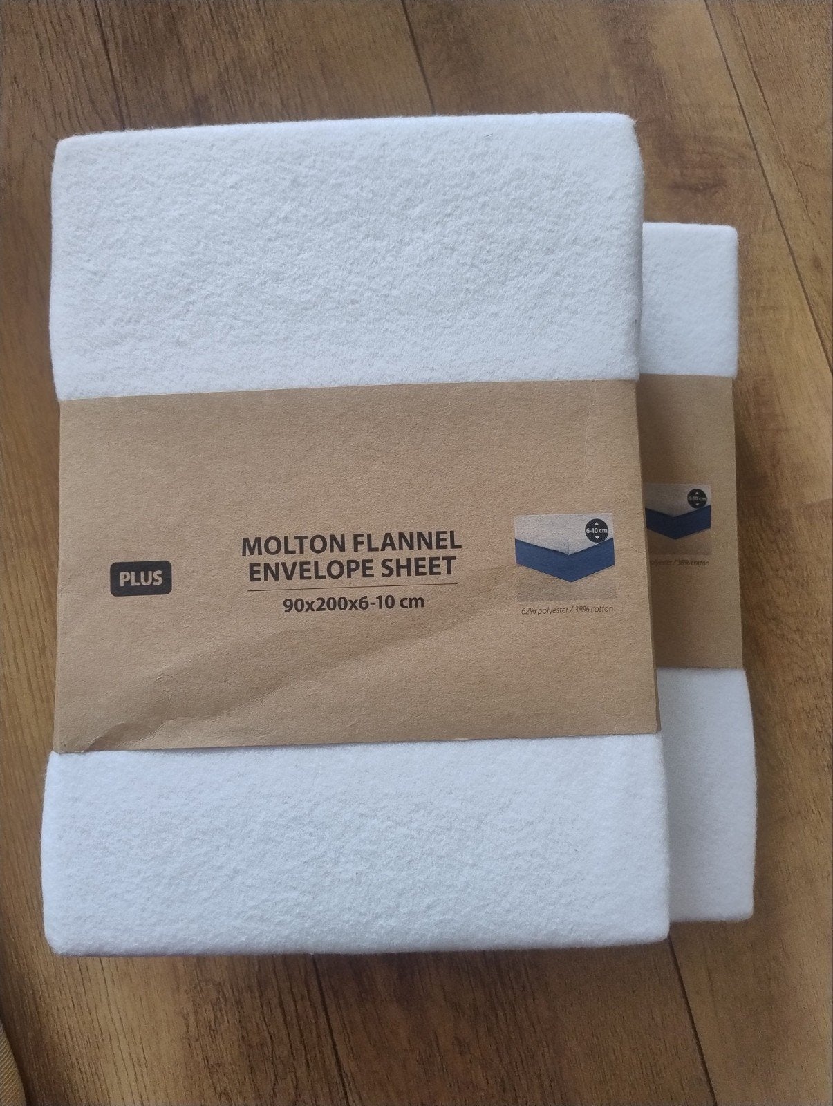 Nieuwe Flanel Molton Hoeslaken 90x200 voor Topmatras Wit, Ademend, Eenpersoons, Matrasbeschermer, Wit