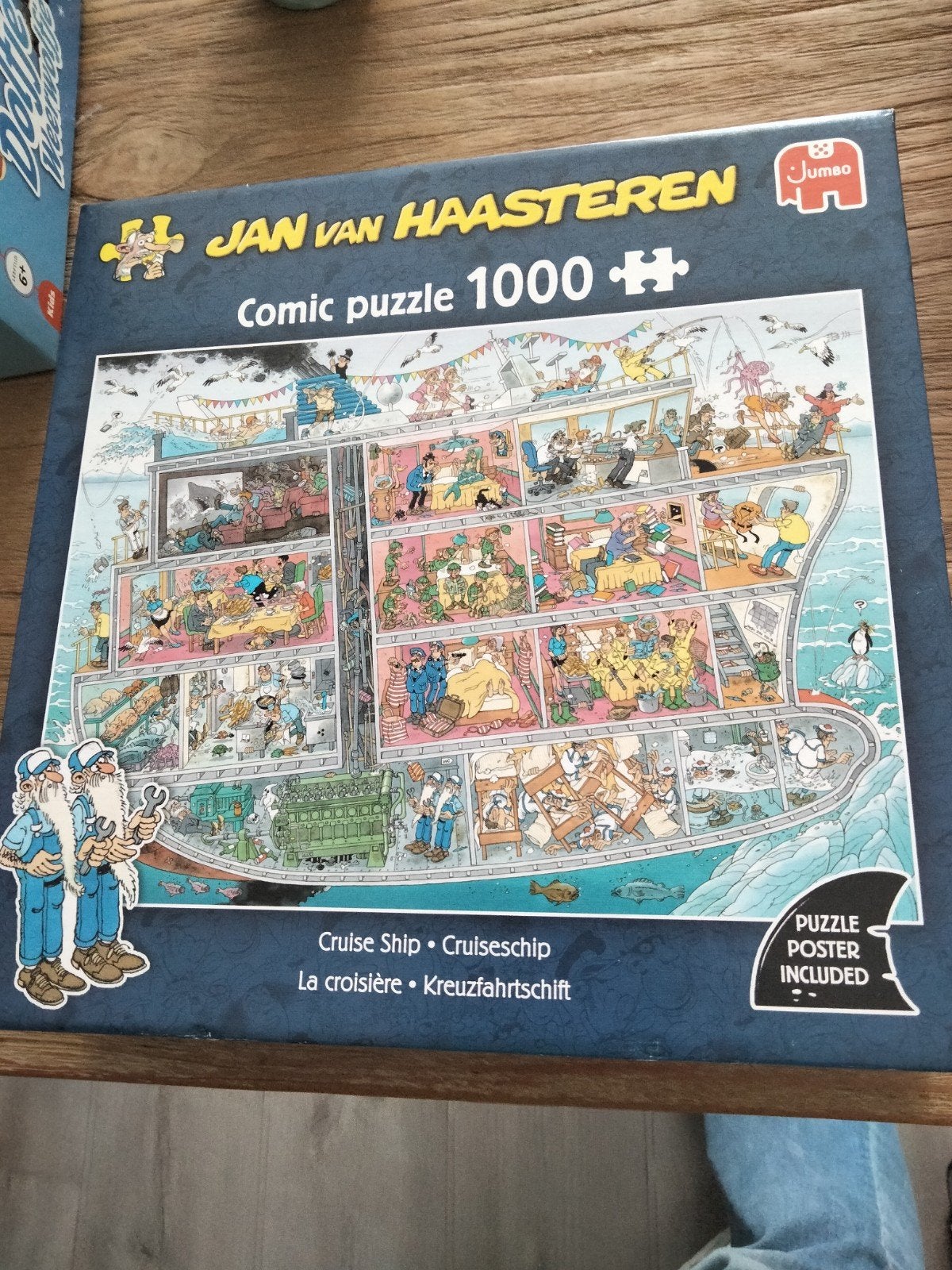 Jan van Haasteren Comic Puzzel 1000 stukjes - Cruiseschip, Hobby en Vrije tijd, Denksport en Puzzels, Zo goed als nieuw, Legpuzzel