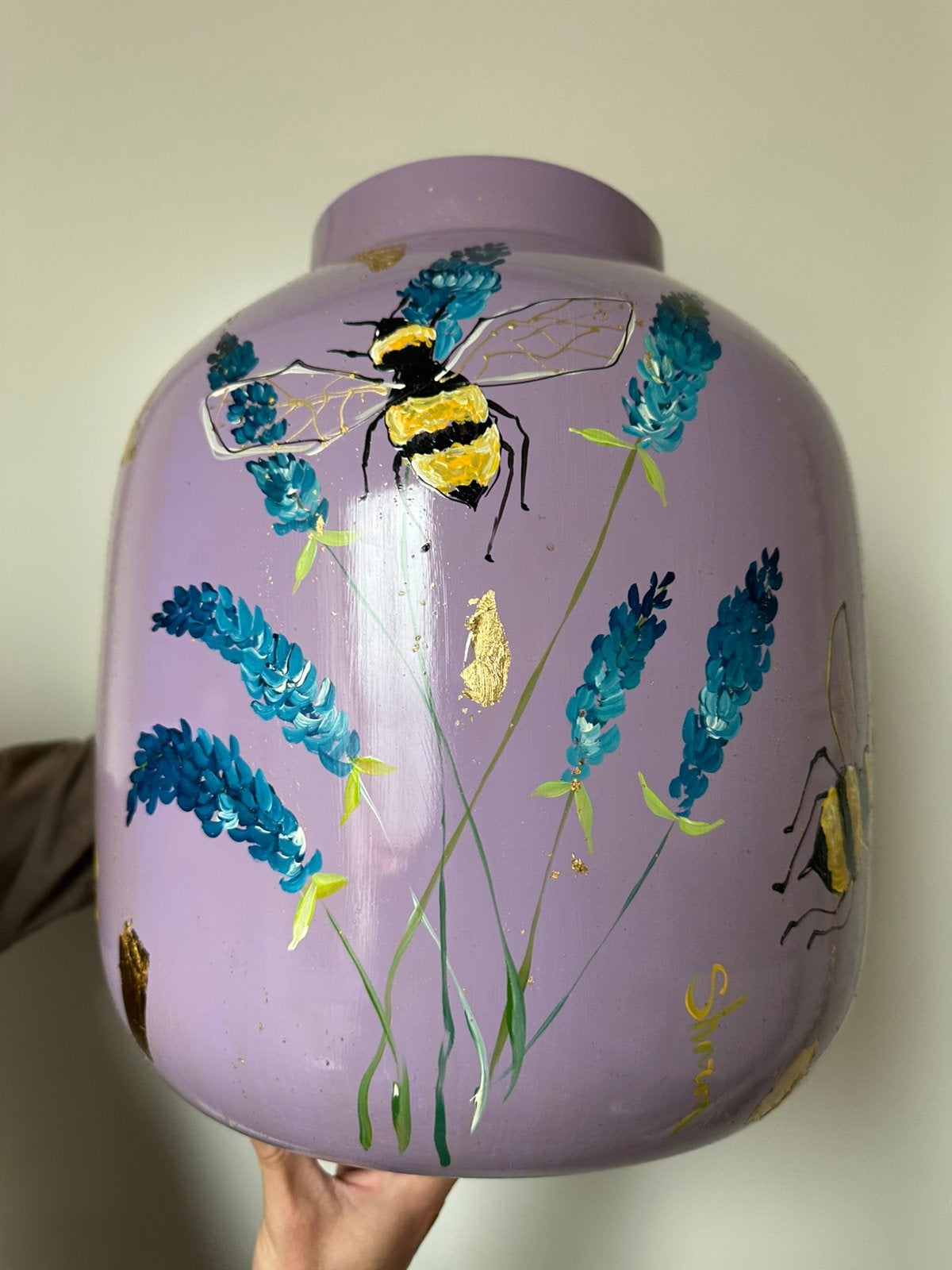 Kunst van Sharon vaas, Ophalen, Zo goed als nieuw, Paars