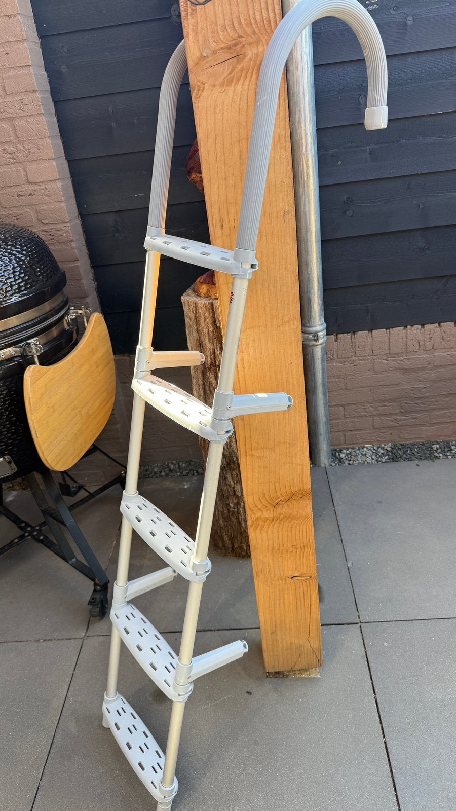 Zwemtrap aluminium 153x30, Ophalen, Zo goed als nieuw, Ankeren en Afmeren, Zeilboot of Motorboot