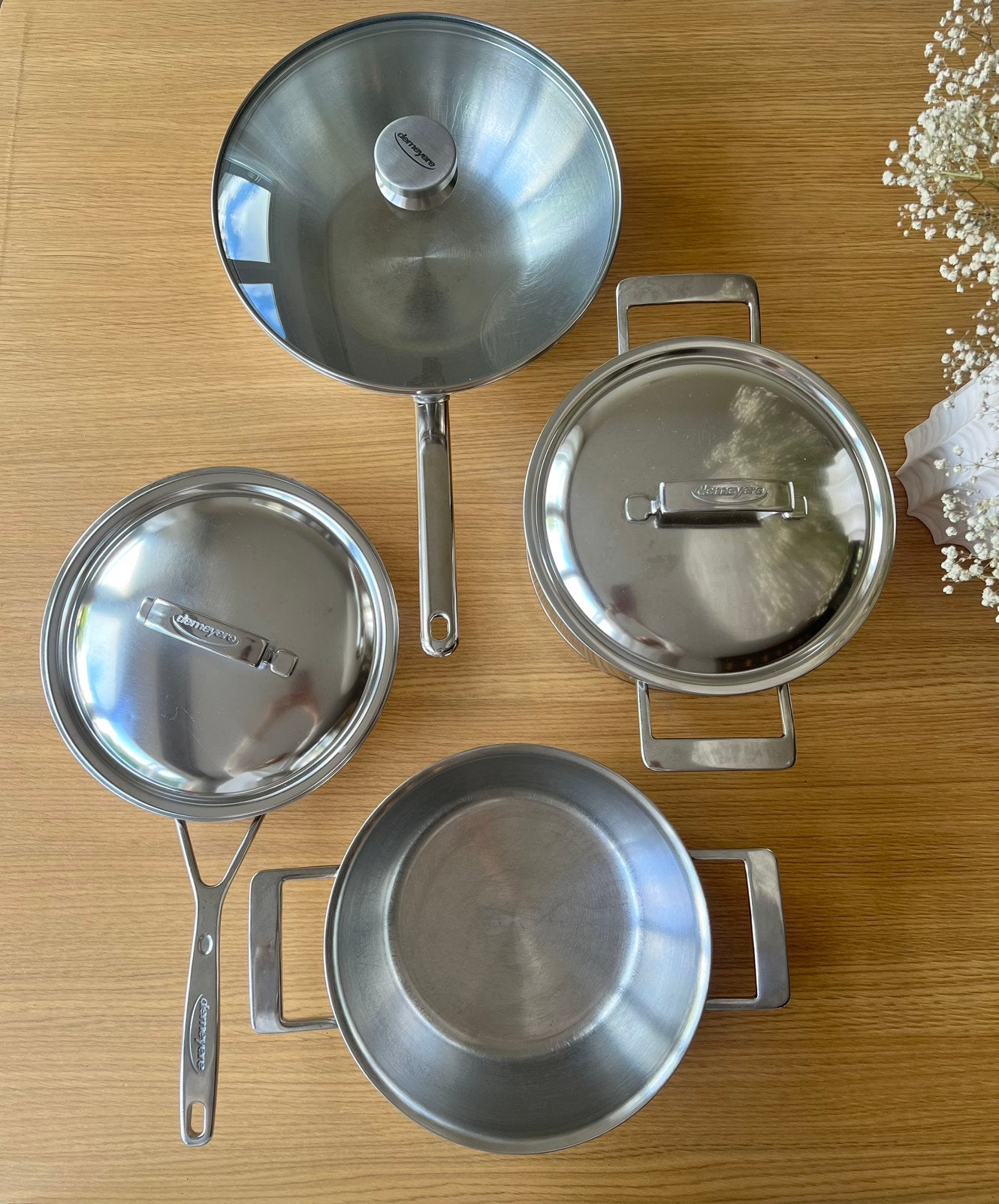 Demeyere 7 laags pannenset (ook apart van elkaar te koop), Ophalen, Demeyere, Pannenset, Zo goed als nieuw