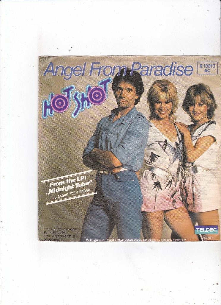 Single Hot Shot - Angel of paradise, Ophalen of Verzenden, Gebruikt, 7 inch, Pop