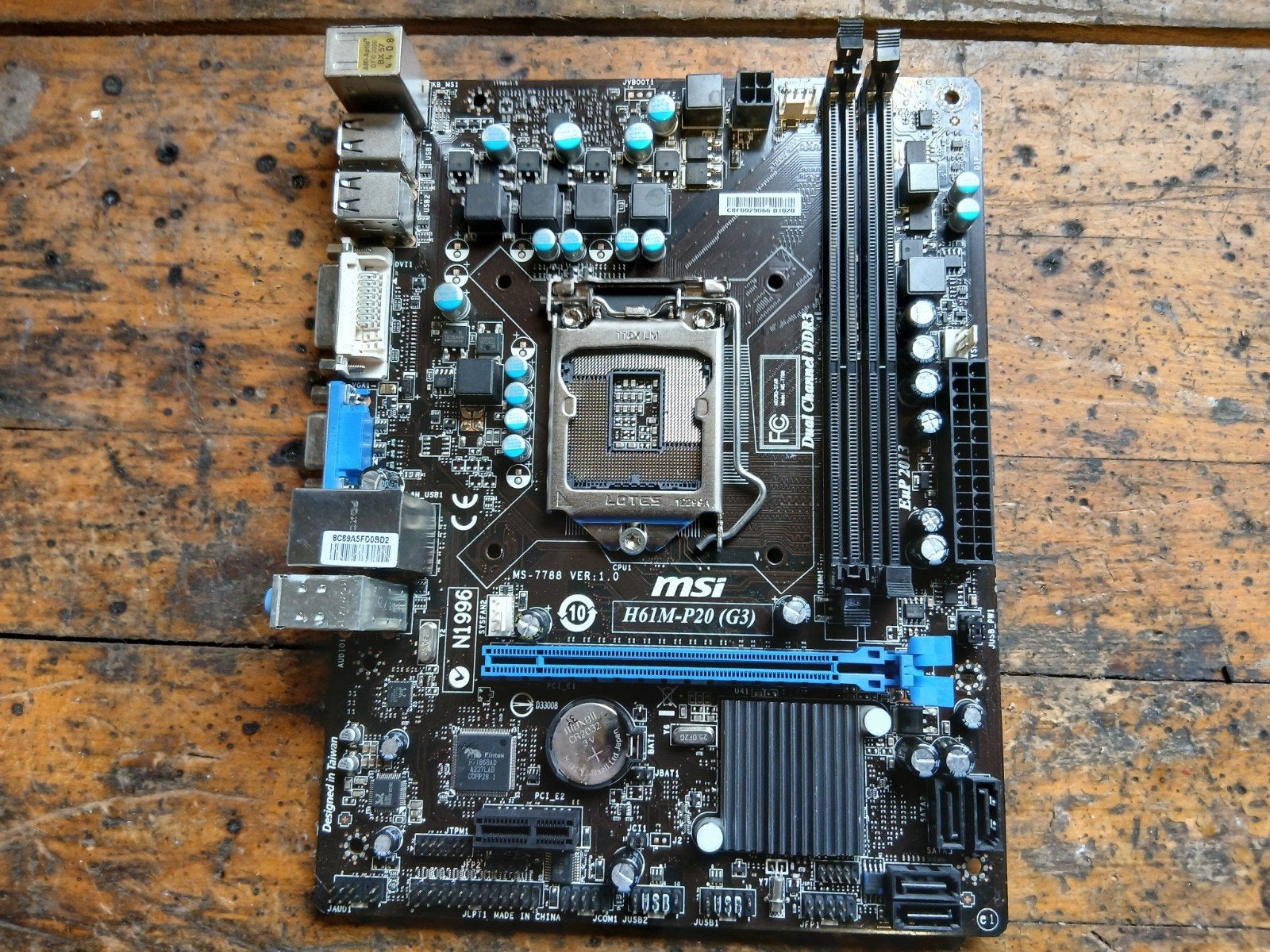 MSI H61M-P20 (G3) Moederbord - Gebruikt, Computers en Software, Gebruikt, Onbekend, DDR3, Ophalen of Verzenden