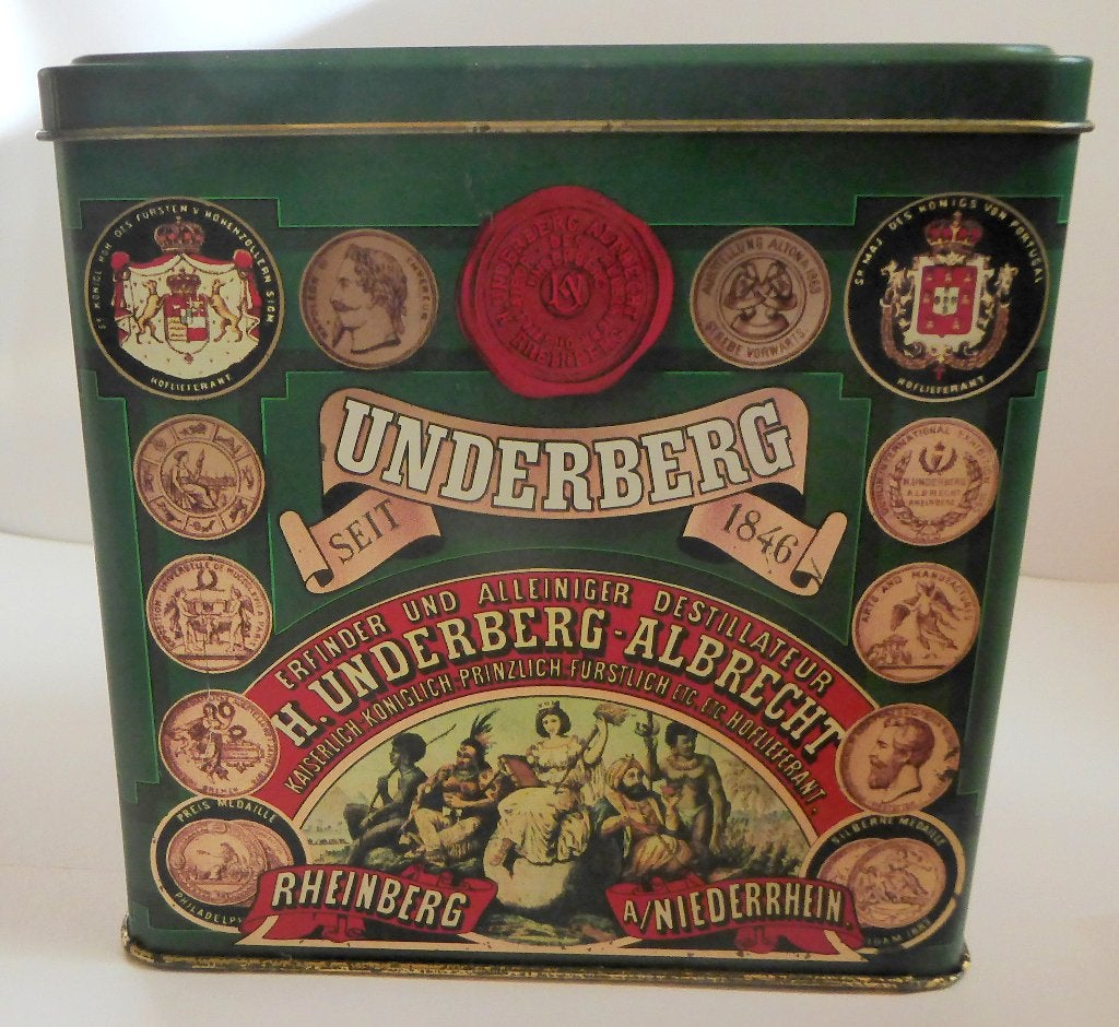 Underberg blikje van voor 1980, Ophalen of Verzenden, Zo goed als nieuw, Overige, Overige merken