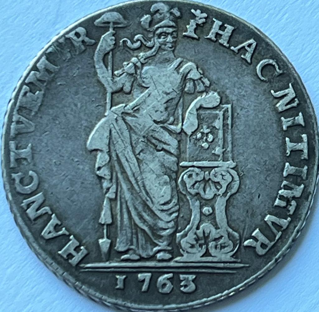 Gelderse gulden 1763, Postzegels en Munten, Munten | Nederland, 1 gulden, Vóór koninkrijk, Zilver, Ophalen of Verzenden
