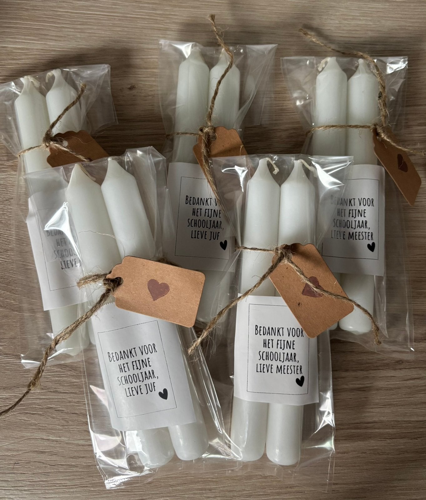 Bedankjes voor juf of meester, Overige materialen, Nieuw, Ophalen of Verzenden, Kaars