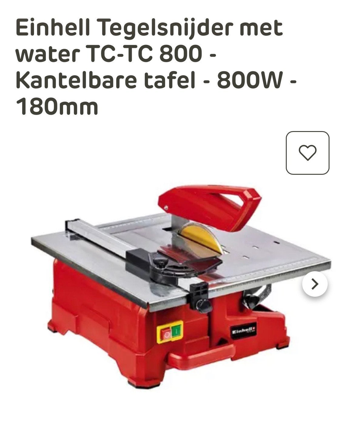 Nieuw in doos: Einhell TC800 tegelzaagmachine, Ophalen of Verzenden, Nieuw, 600 tot 1200 watt, Overige typen