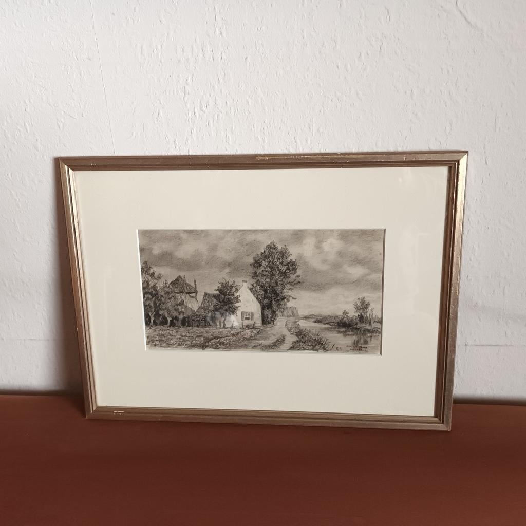 Ad Blok van der Velden (1913-1980), litho, Loosdrecht, Ophalen of Verzenden
