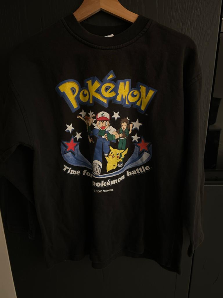 Vintage Pokémon Trui - Zwart - Maat 164, Kleding | Heren, Ophalen of Verzenden, Gedragen, Zwart