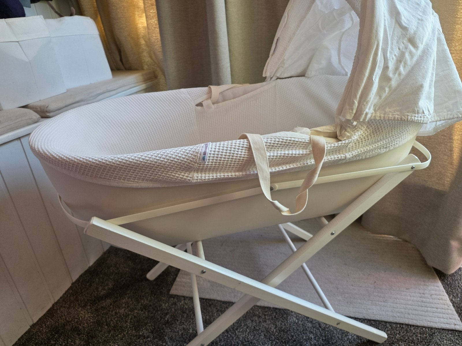 Snuggle moses wiegje beige, Ophalen, Gebruikt, Wieg