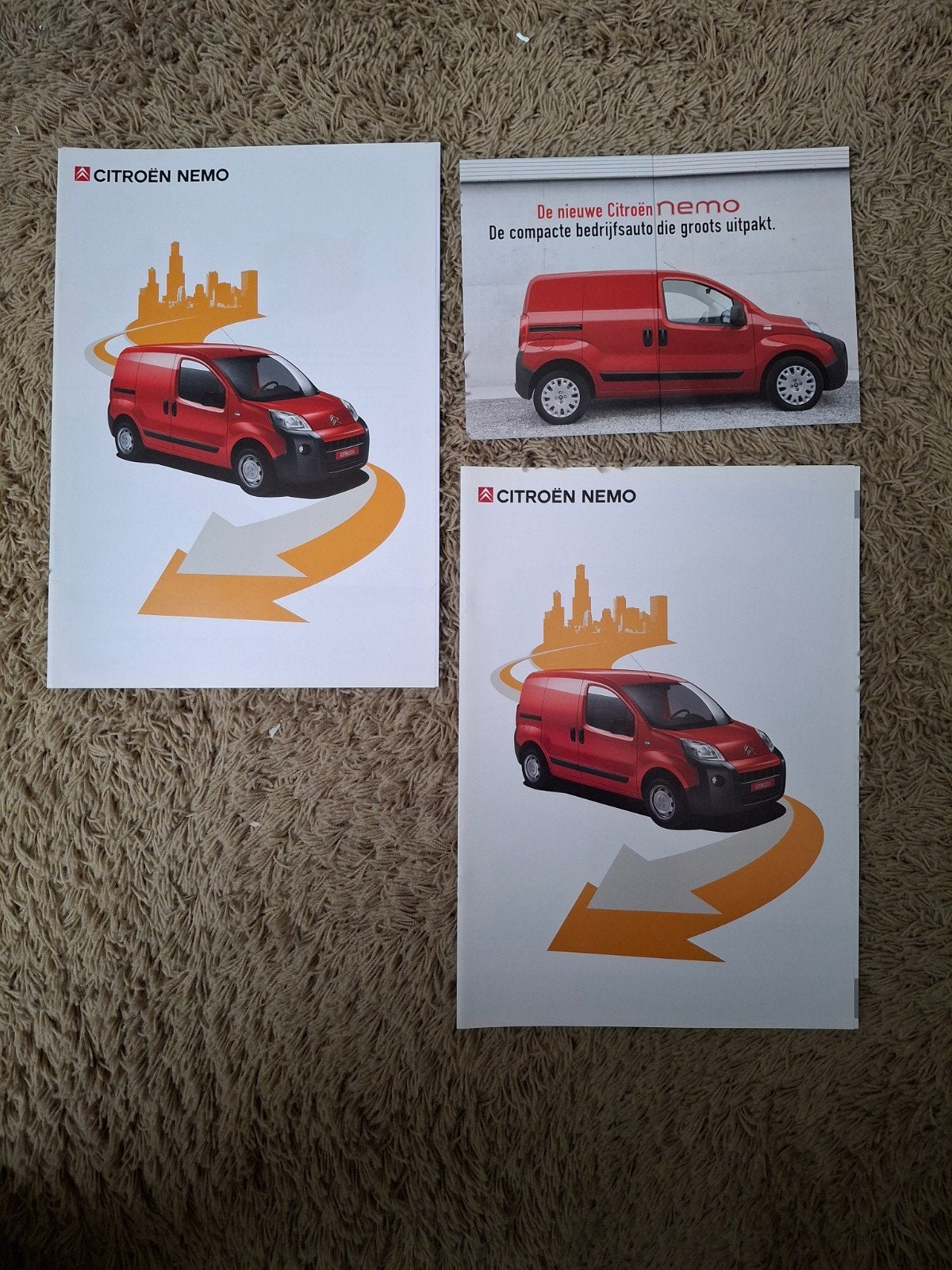 3x autofolder Citroen Nemo, Boeken, Verzenden, Gelezen, Citroën