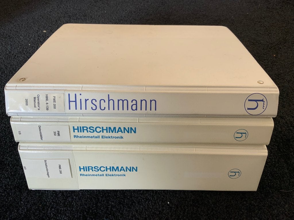 Hirschmann PME 350 meetontvanger documentatie, Ophalen of Verzenden, Zo goed als nieuw, Zender en Ontvanger