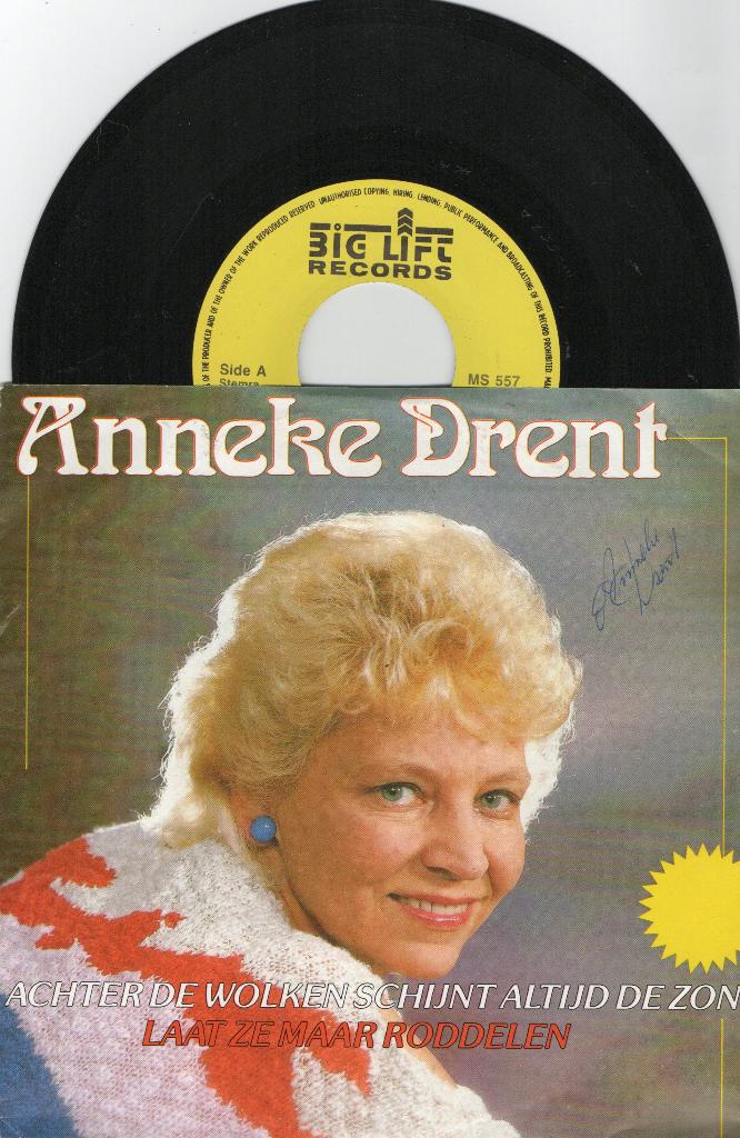 Anneke Drent – Achter De Wolken Schijnt Altijd De Zon, Ophalen of Verzenden, Zo goed als nieuw, Overige formaten, Levenslied of Smartlap