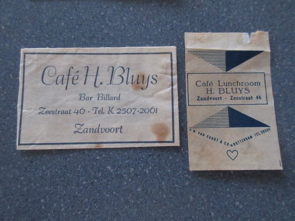 2 x Zandvoort, café-rest. H. Bluys, Verzenden, Nederland
