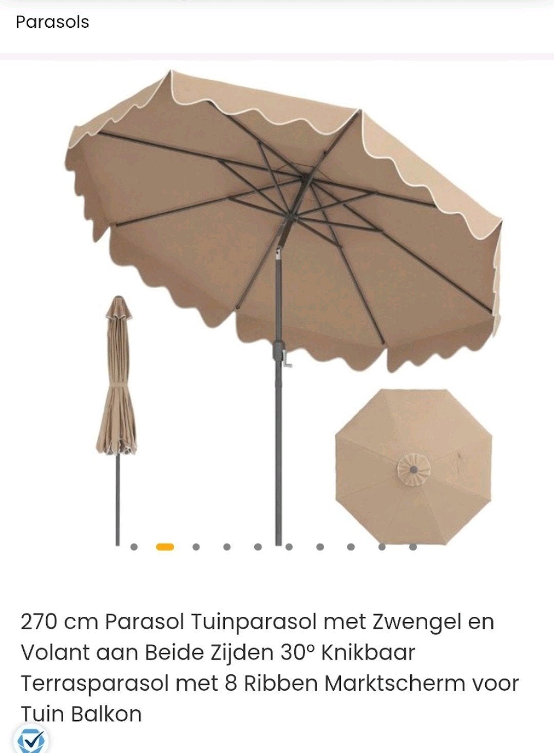 parasol met voet, Ophalen of Verzenden, Zo goed als nieuw