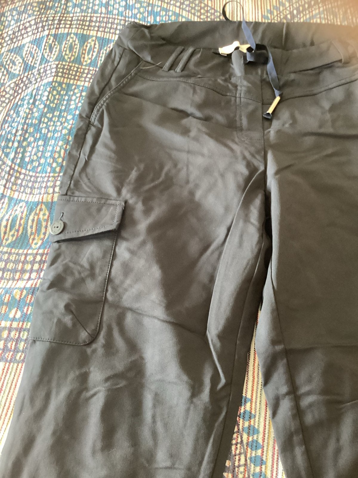 TQ Amsterdam Donkerblauwe Cargo Travel Broek Maat M, Maat 38/40 (M), Blauw, Ophalen of Verzenden, Zo goed als nieuw