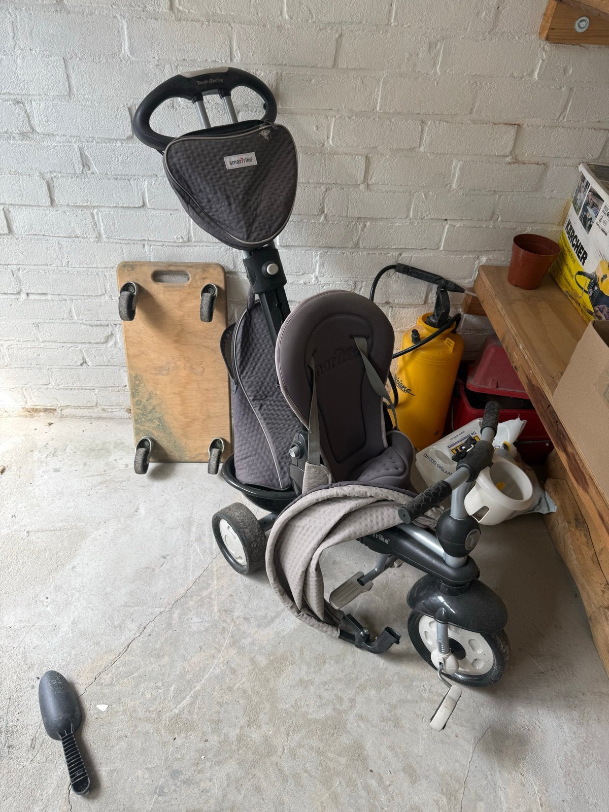 Smartrike driewieler met duwstang, Ophalen, Gebruikt, Velgrem, Duwstang